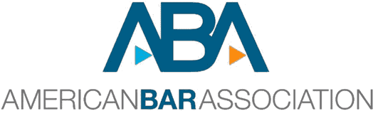 Logo of the American Bar Association featuring the acronym ABA with colorful triangles.